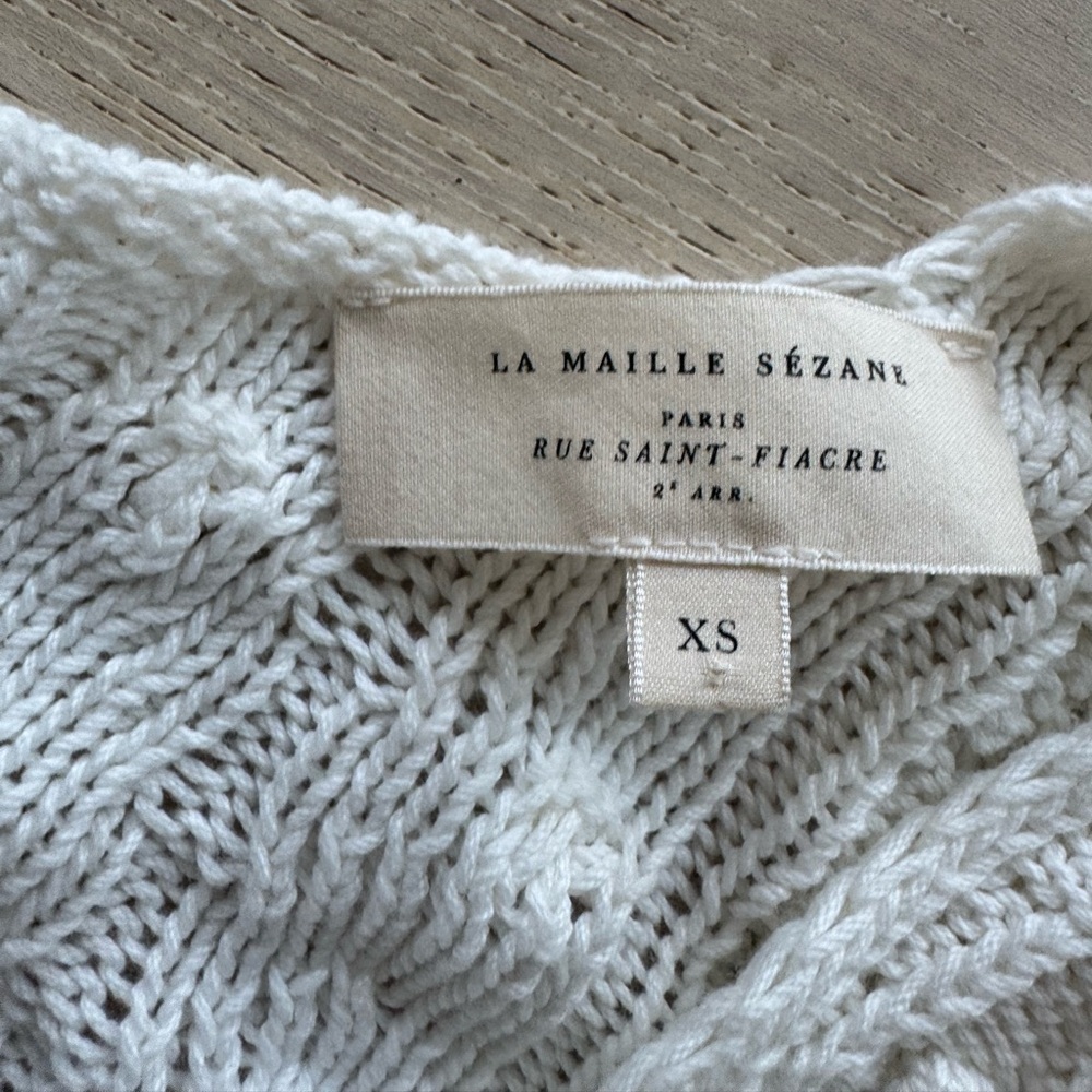 SEZANE BERYL CARDIGAN IN ECRU size S - Picture 12 of 13